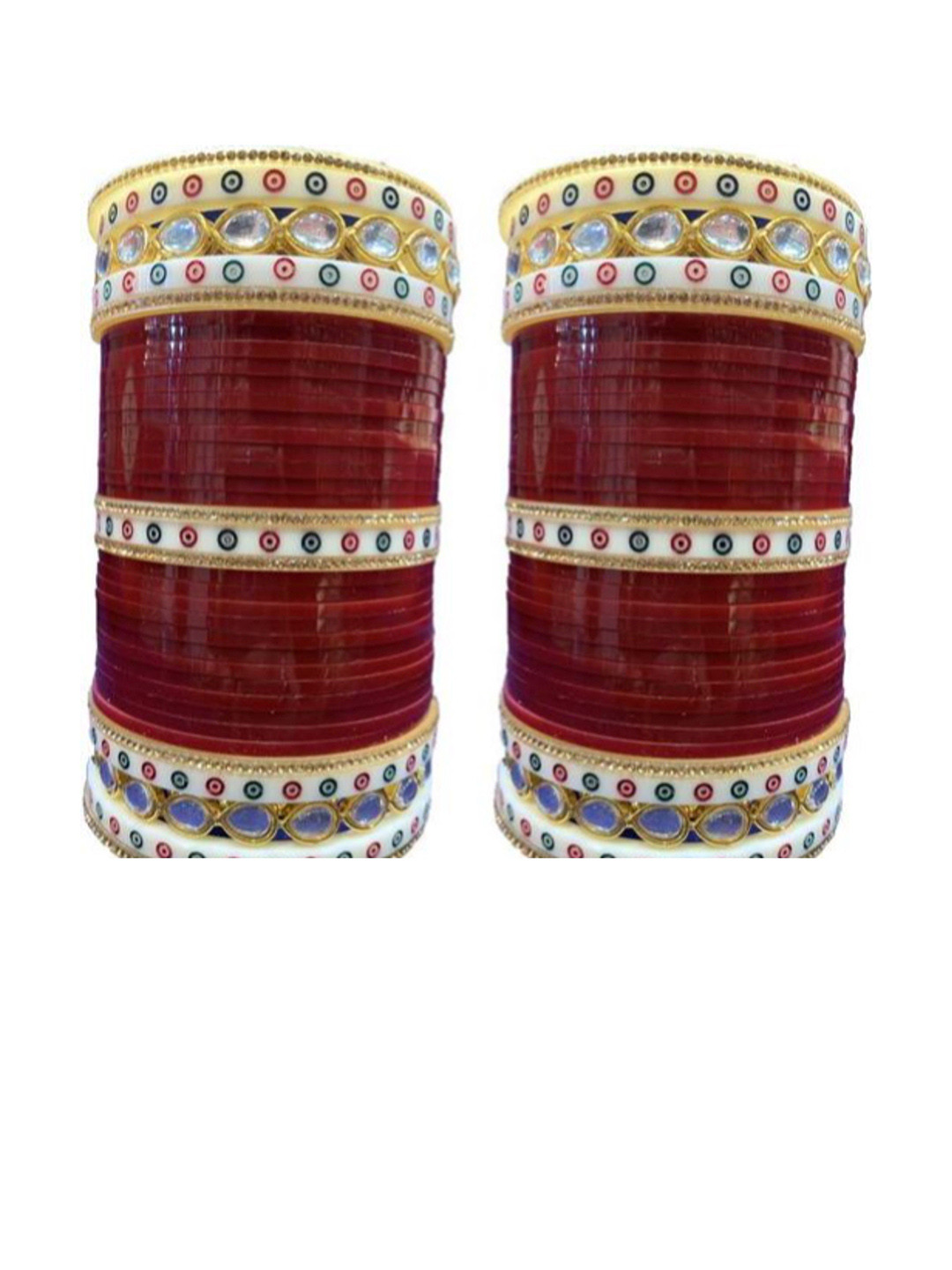 JCcreation Set Of 76 Stone Studded Bangle