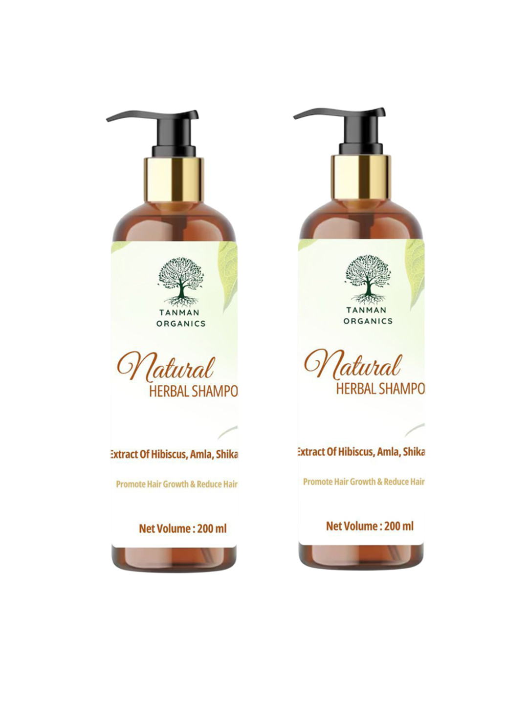 tanman organics Set Of 2 Natural Ayurveda Shampoo- 200 ml Each