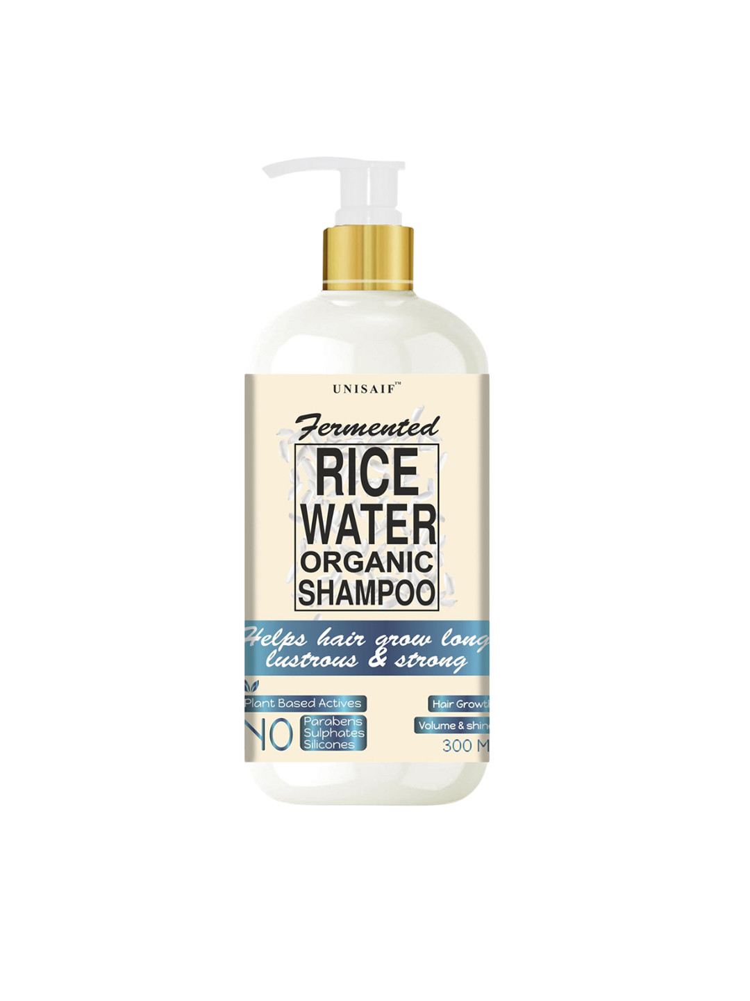 UNISAIF ORGANICS Rice Water Organic Shampoo - 300 ml