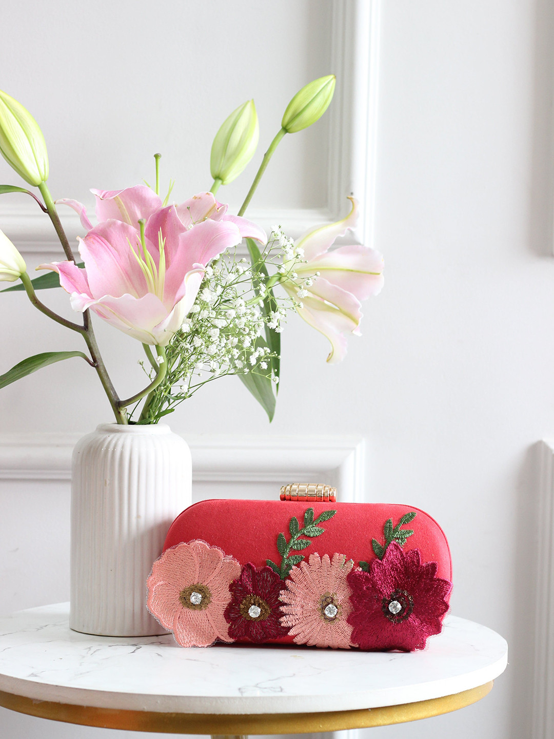 BOXWISH BY BHUMIKA Embellished Box Clutch