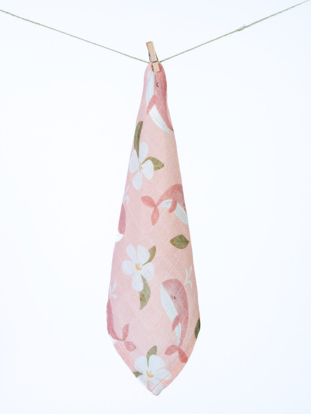 cocoon care Pink & White Print Bamboo Cotton Face Towel