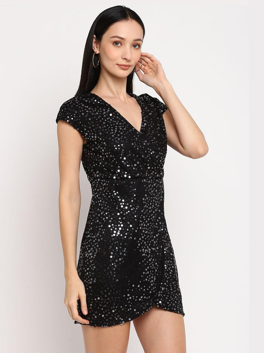 Porsorte Women Embellished Bodycon Mini Dress