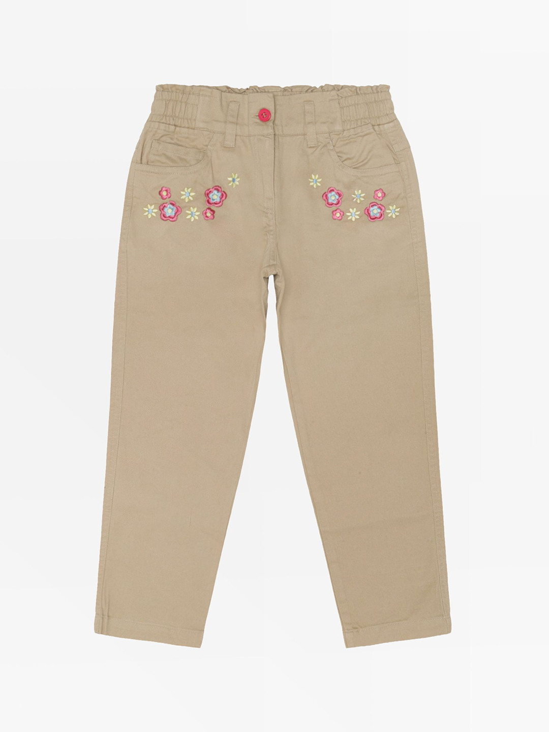 Bodycare Girls Regular Fit Mid-Rise Jeans With Embroidered Details