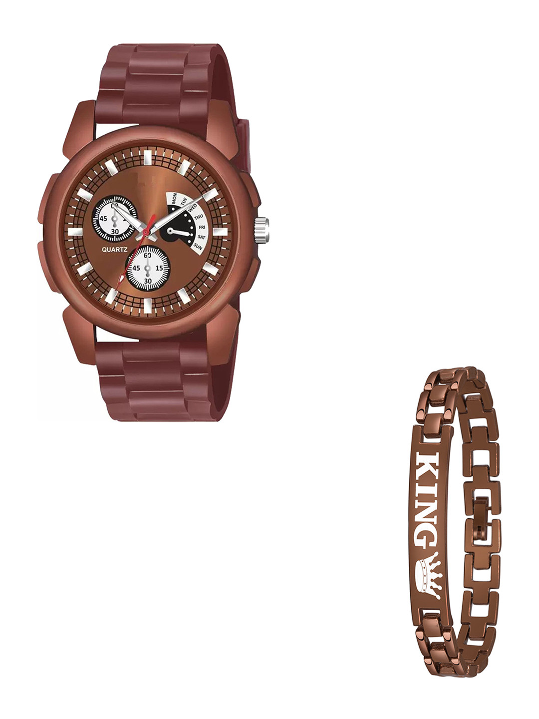 JUST LIKE Unisex Watch Gift Set & Bracelet