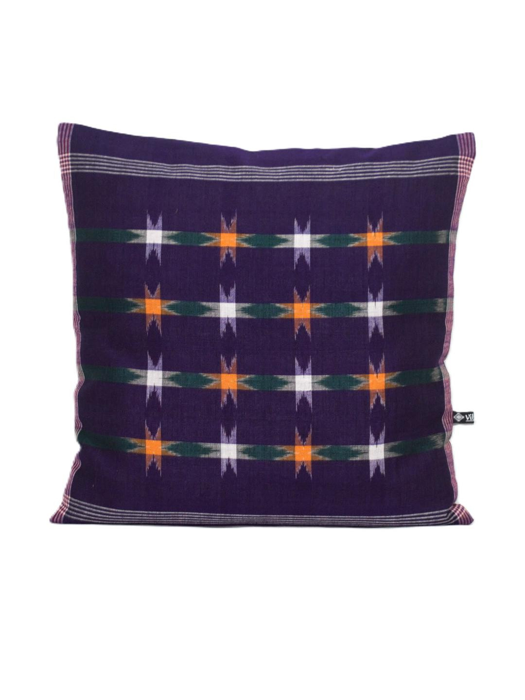 VibhKala Violet Geometric Square Cushion Covers