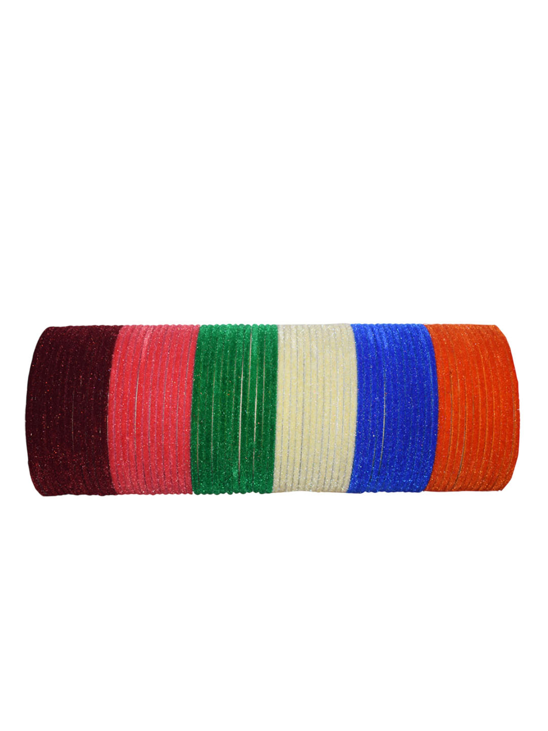 Chura king Set Of 72 Velvet Glittery Bangles