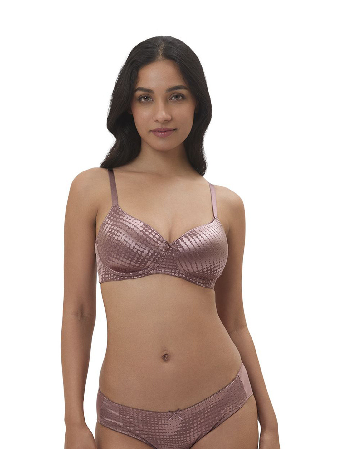 Triumph Women Sheen Jacquard Half Coverage Lightly Padded Bra