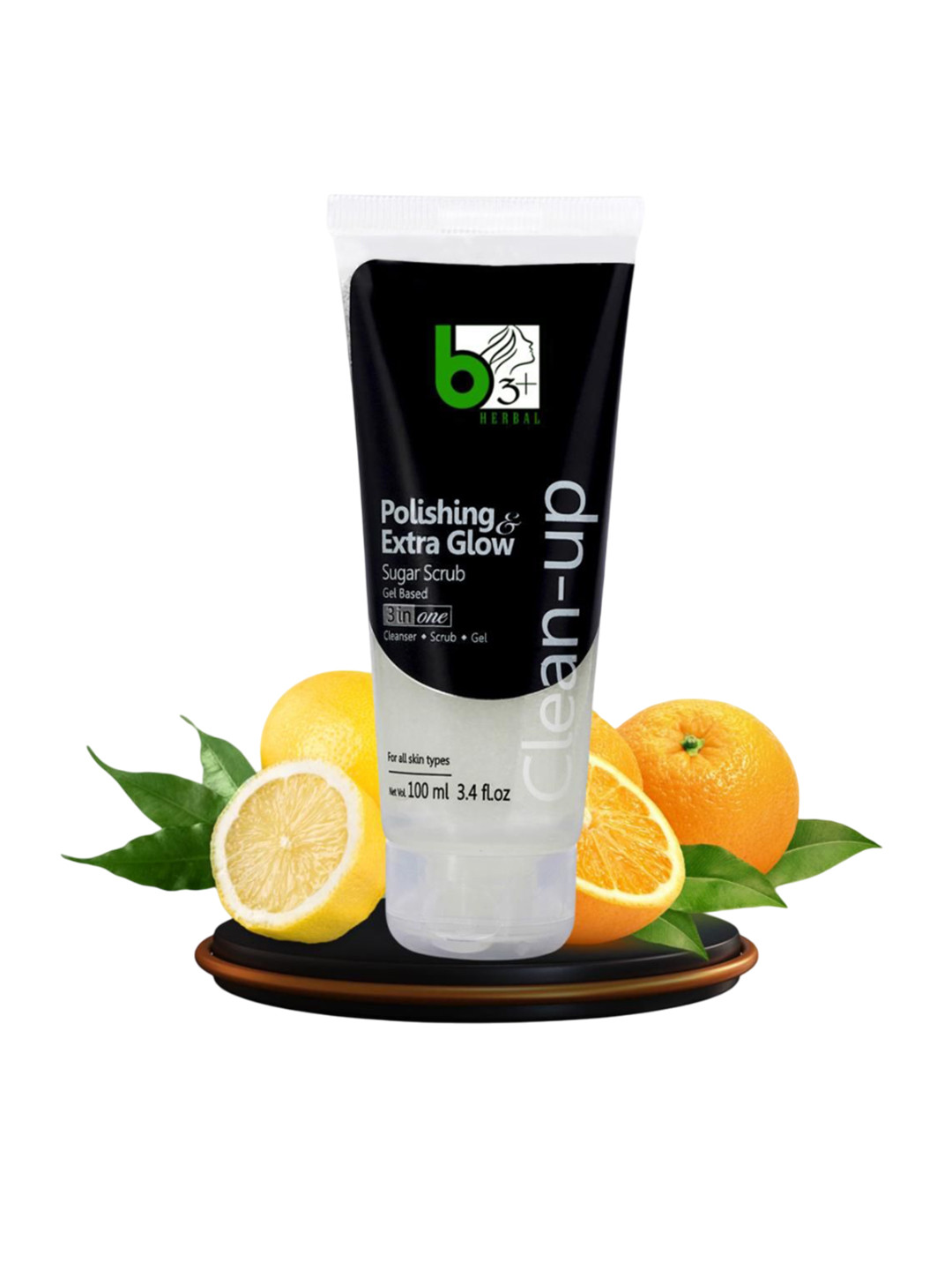 b3+ HERBAL Polishing & Extra Glow Sugar Scrub - 100 ml