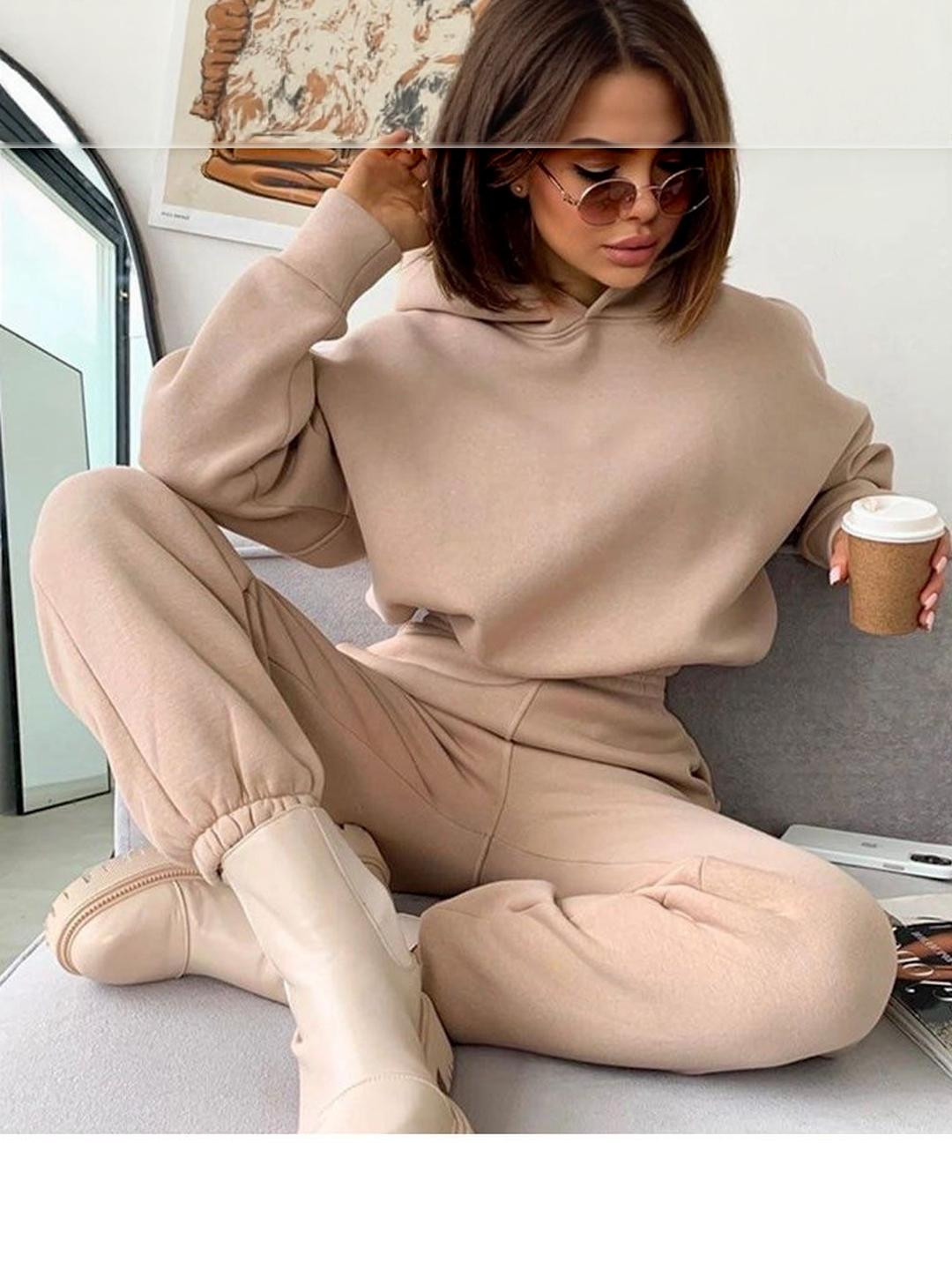 Bebe Hooded Neck Sweatshirt With Joggers Co-Ords