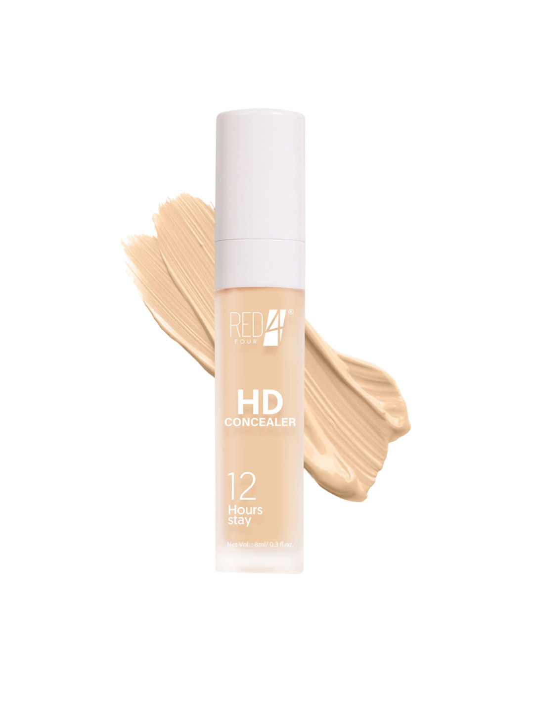 RED 4 Full Coverage HD Liquid Concealer- 8 ml- Shade- 02