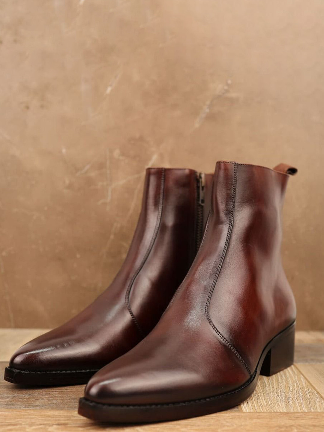 MILLE DOLLARI Men High Ankle Cowboy Boots