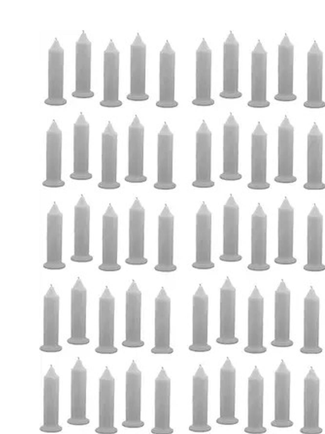 Kreyam's 50 Pcs Big White Wax Candle