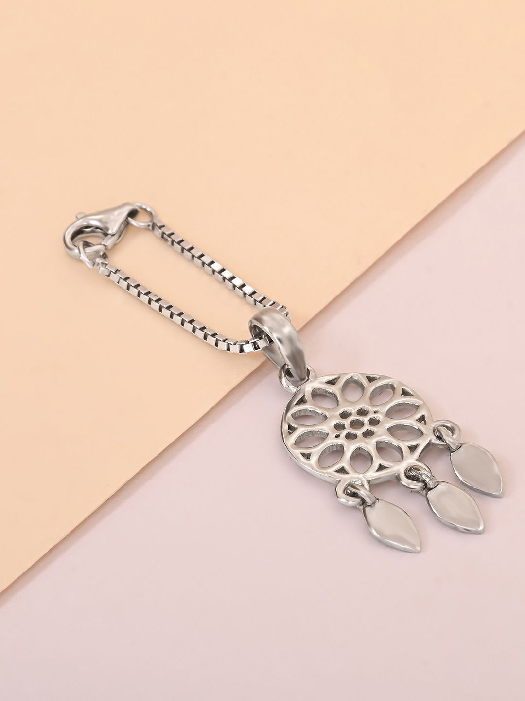 TOUCH925 925 Silver Dream Catcher Stone-Studded Watch Charms