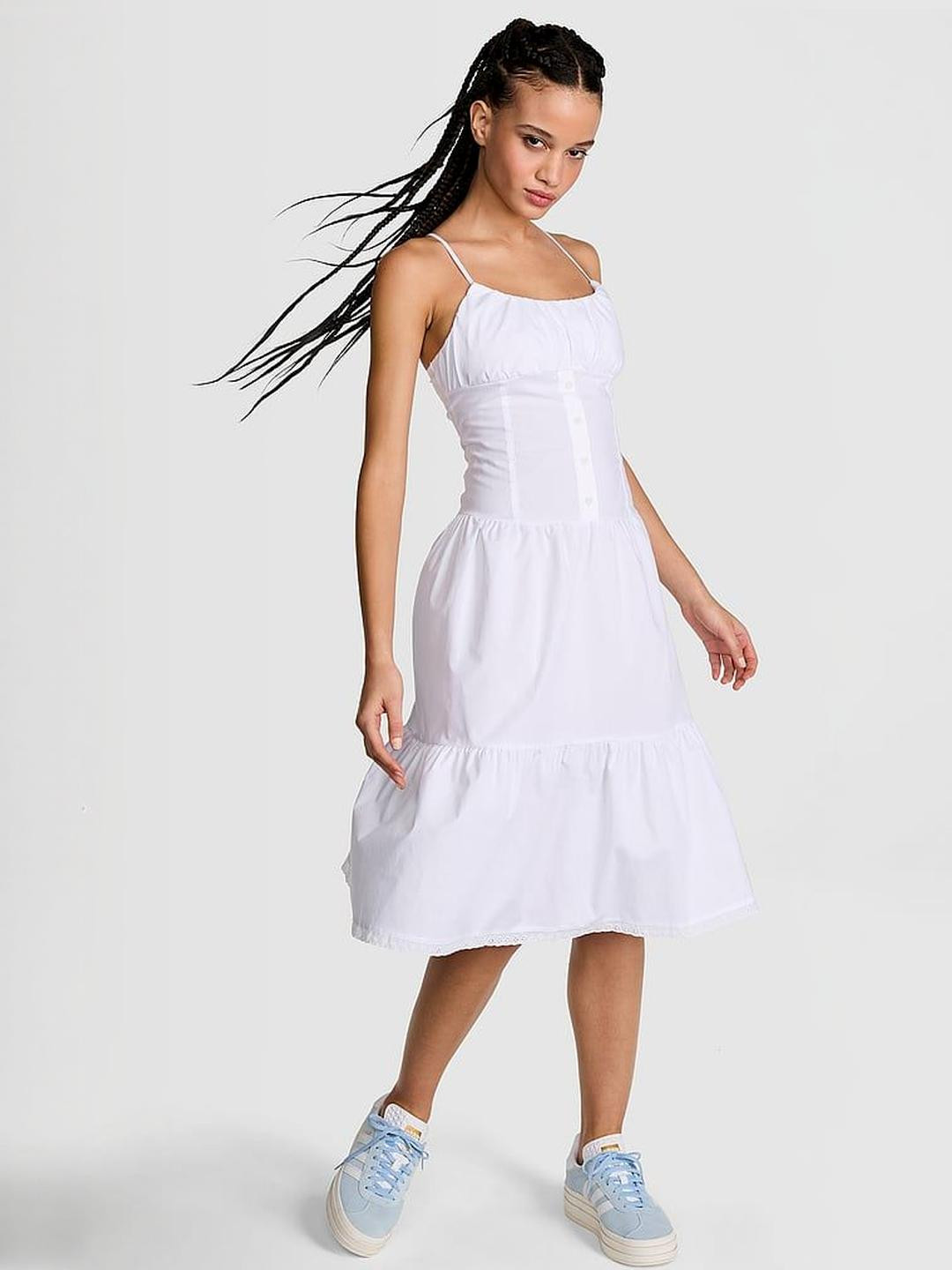 Victoria's Secret Fit & Flare Cotton Midi Dress