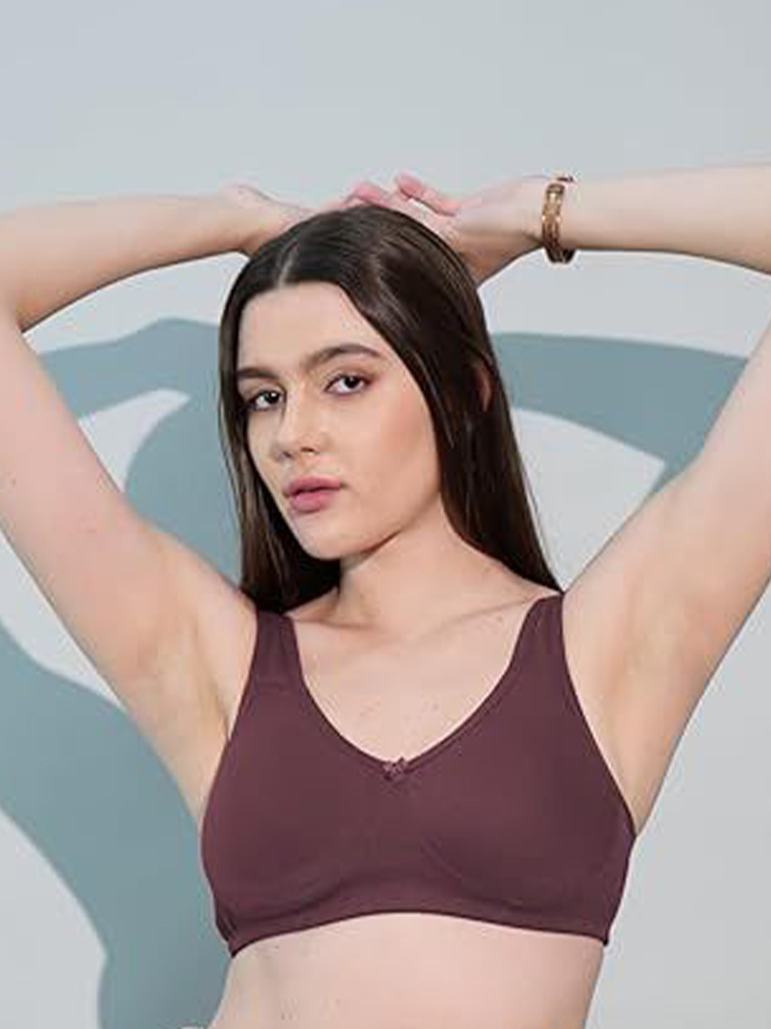 BODYSIZE Women Heavily Padded Everyday T-shirt Shaper Bra Seamless Cotton Bra S310