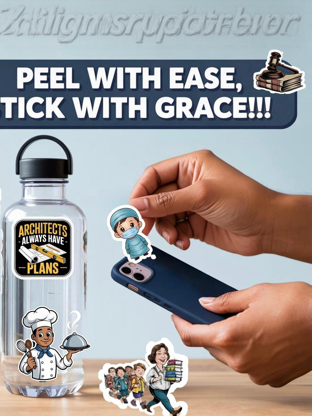 PRINTING DADDY Pack Of 55 Advocate Profession Vinyl Stickers