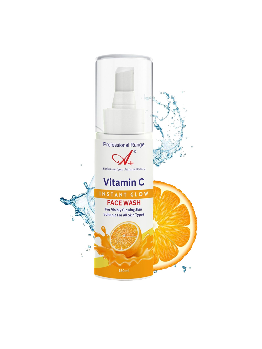 A+ Professional Range Vitamin C Instant Glow Face Wash - 150 ml