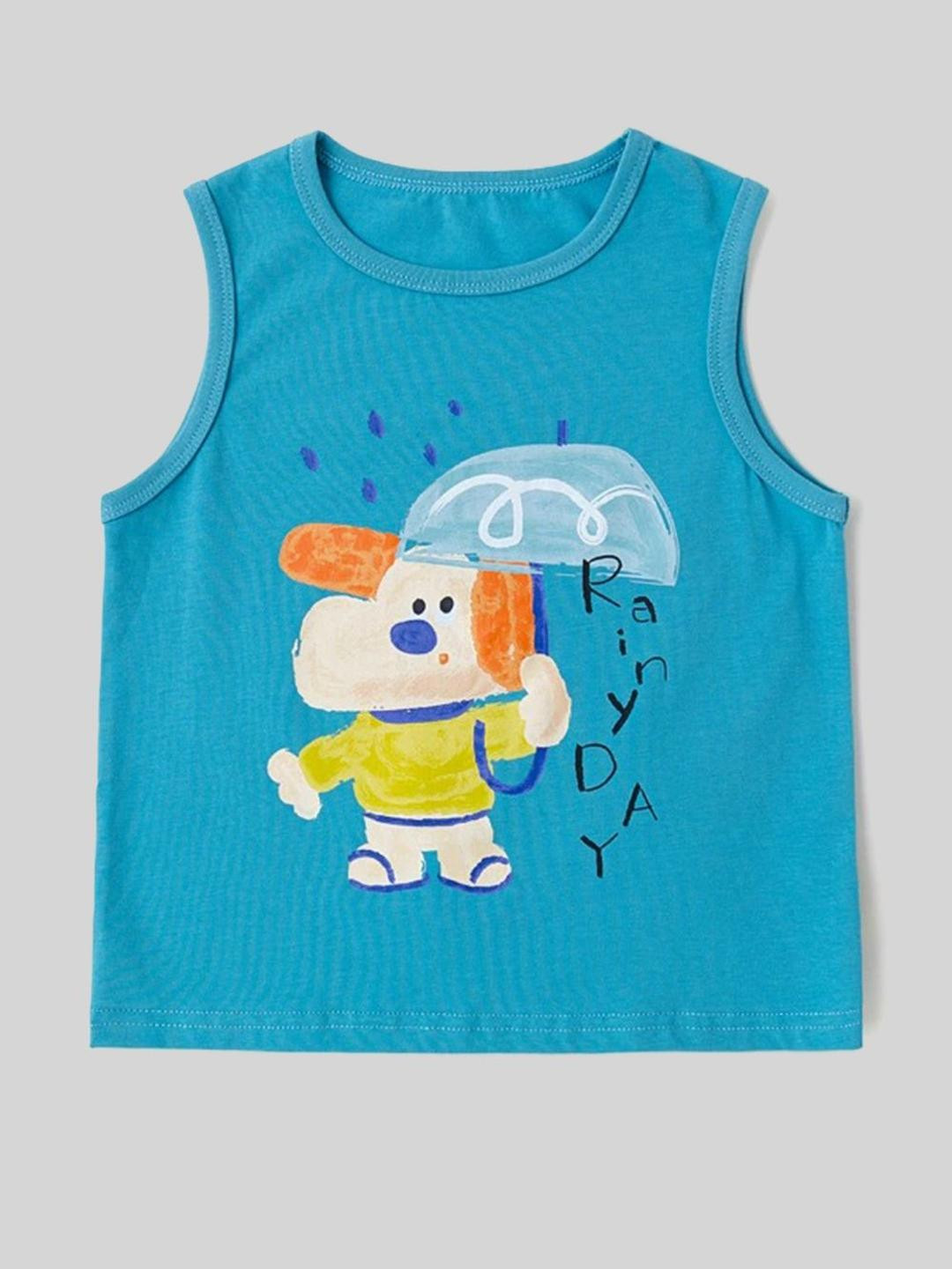 LULU & SKY Boys Graphic Printed Tank Top