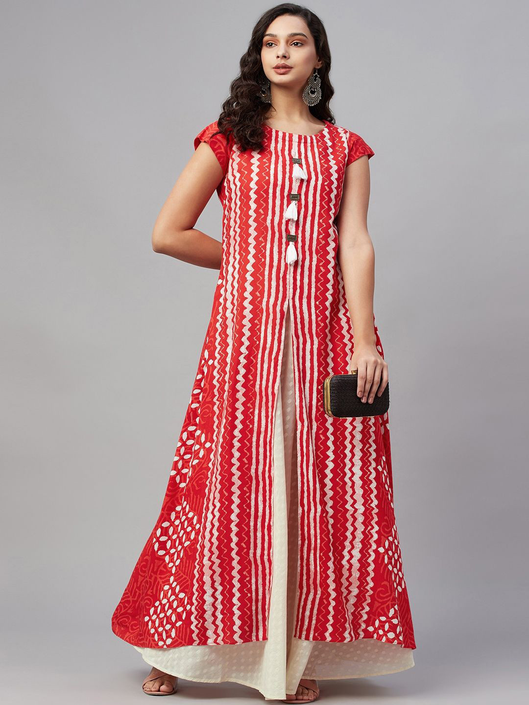 Styllow Cotton Floral Printed Ethnic Dresses