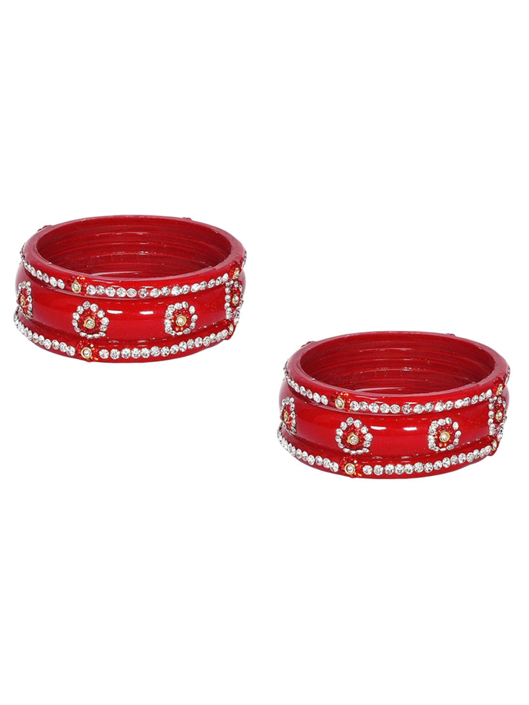 Chura king Set Of 6 Stoned-Studded Bangles