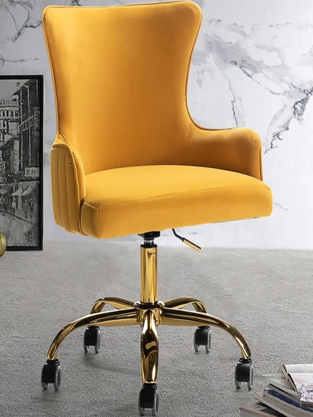 Doe Buck Yellow Adan Task Finish Adjustable Office Chair