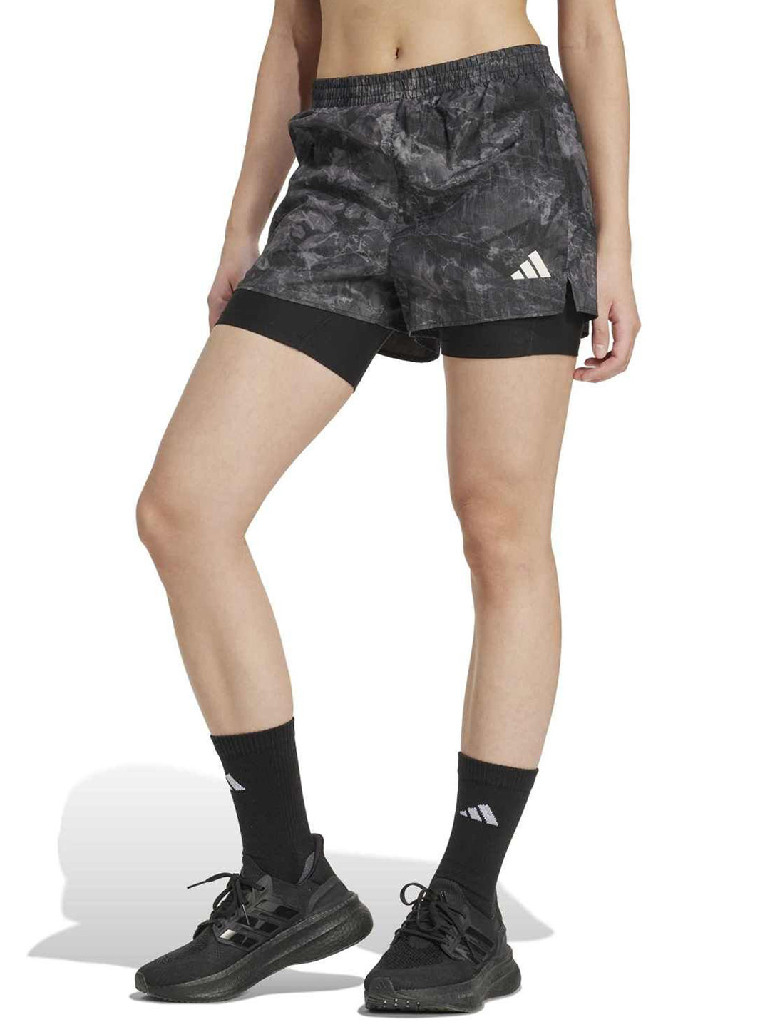 ADIDAS Own The Run Women Abstract Printed Regular Fit Running Sports Shorts