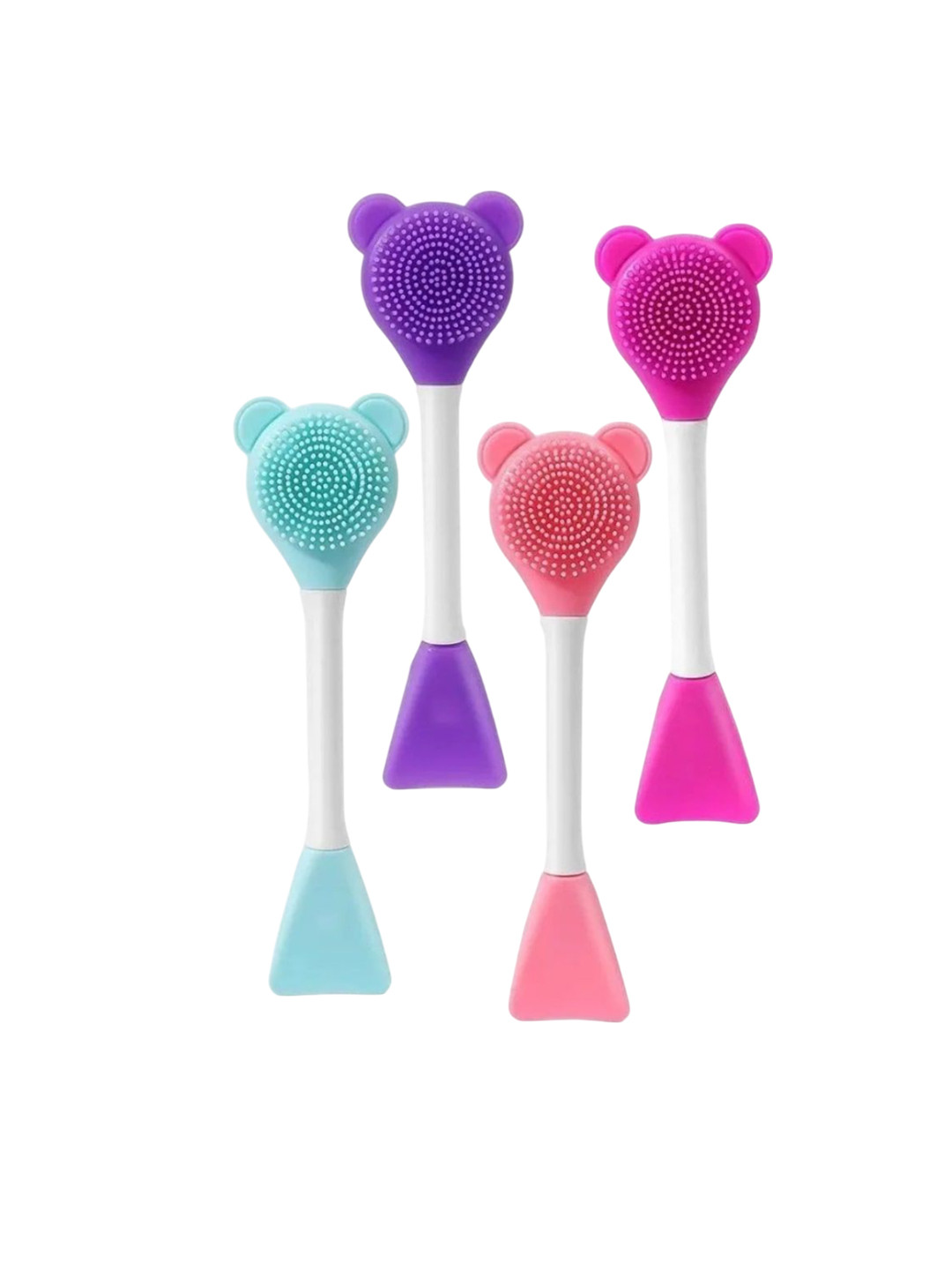 FEELHIGH Double Ended Silicone Face Mask Applicator Brush & Facial Scrubber