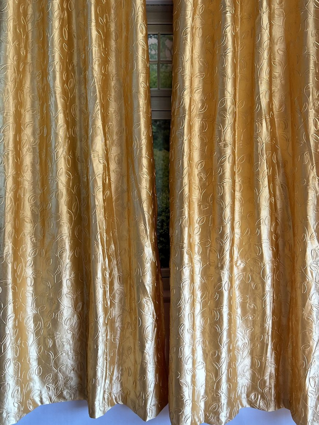 Pink Parrot Brown 2 Pieces Floral Printed Door Curtains