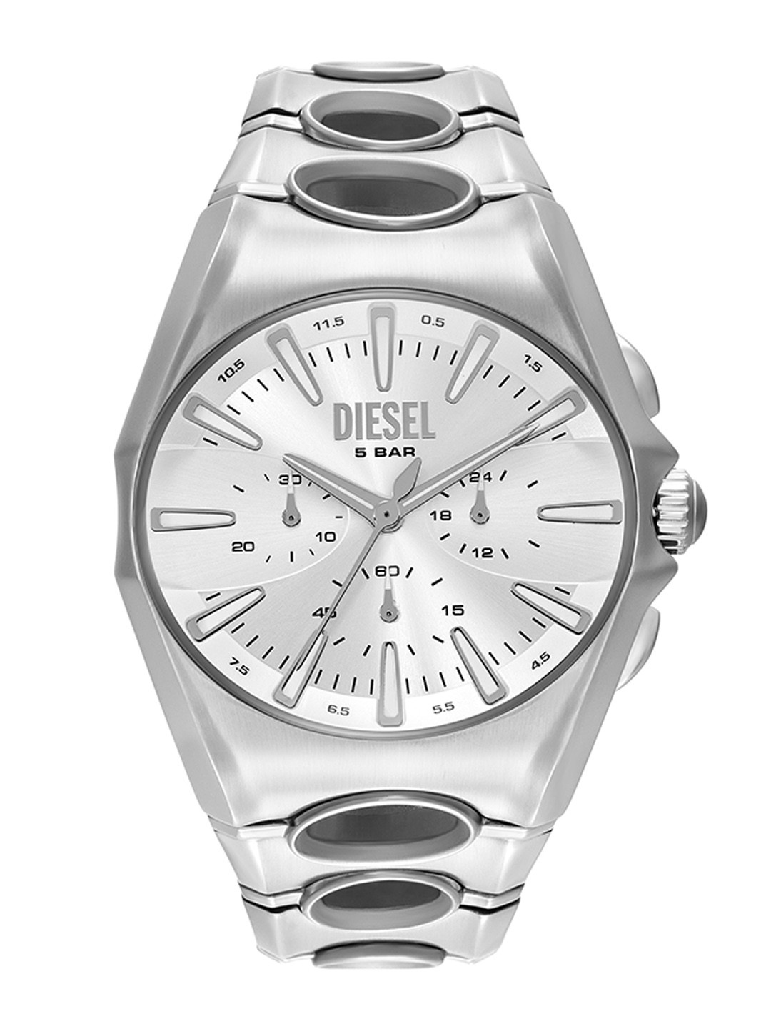 DIESEL D-Curve Men Patterned Dial Bracelet Style Analogue Watch DZ4694
