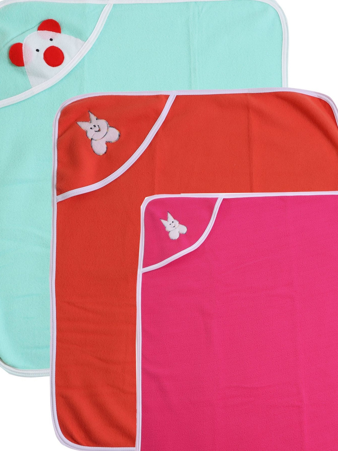 FIRST SLEEP Kids Sea Green 3 Pcs Fleece Heavy Winter 400 GSM Blankets