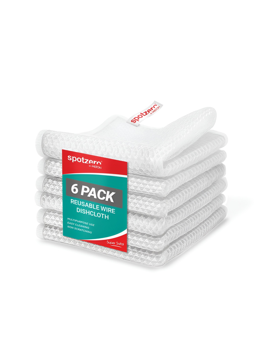 SPOTZERO by MILTON Set Of 6 Non Scratch Steel Wire Scrubber