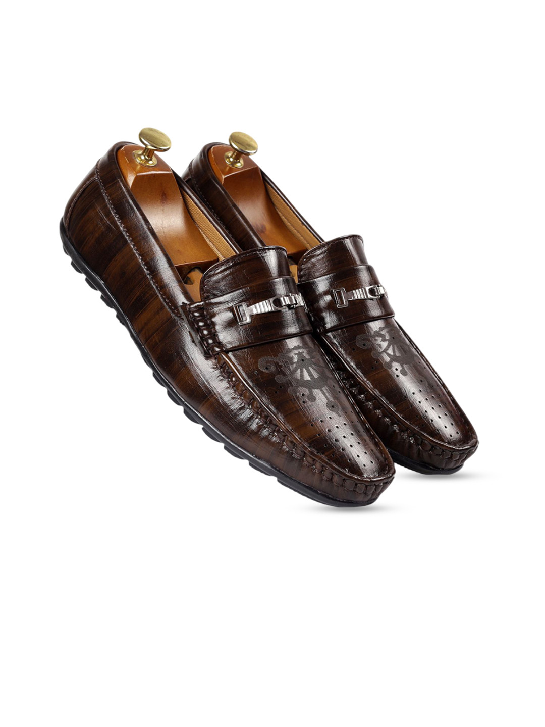 T-Rock Men Horsebit Loafers With Laser Cuts