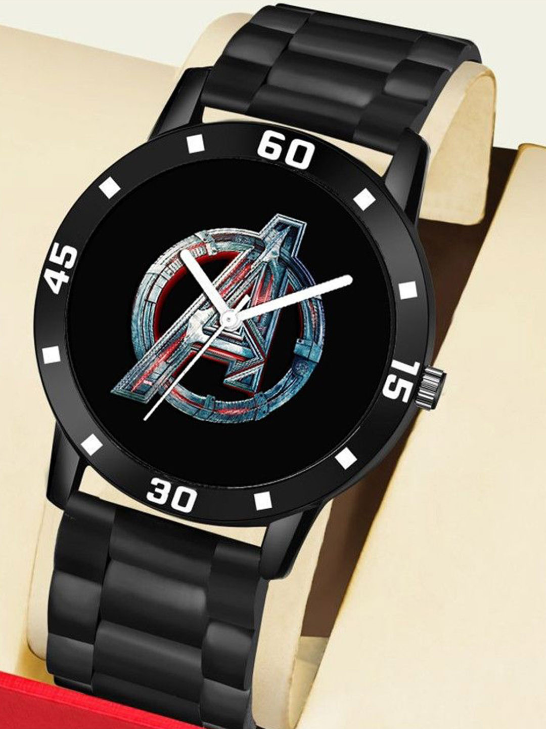 JUST LIKE Unisex Bracelet Style Straps Analogue Watch White Addi_ Bk Damaru Maha