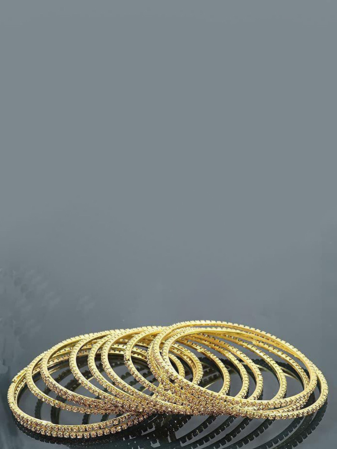 ADVANCE KANGAN Set Of 12 Zircon-Studded Bangles