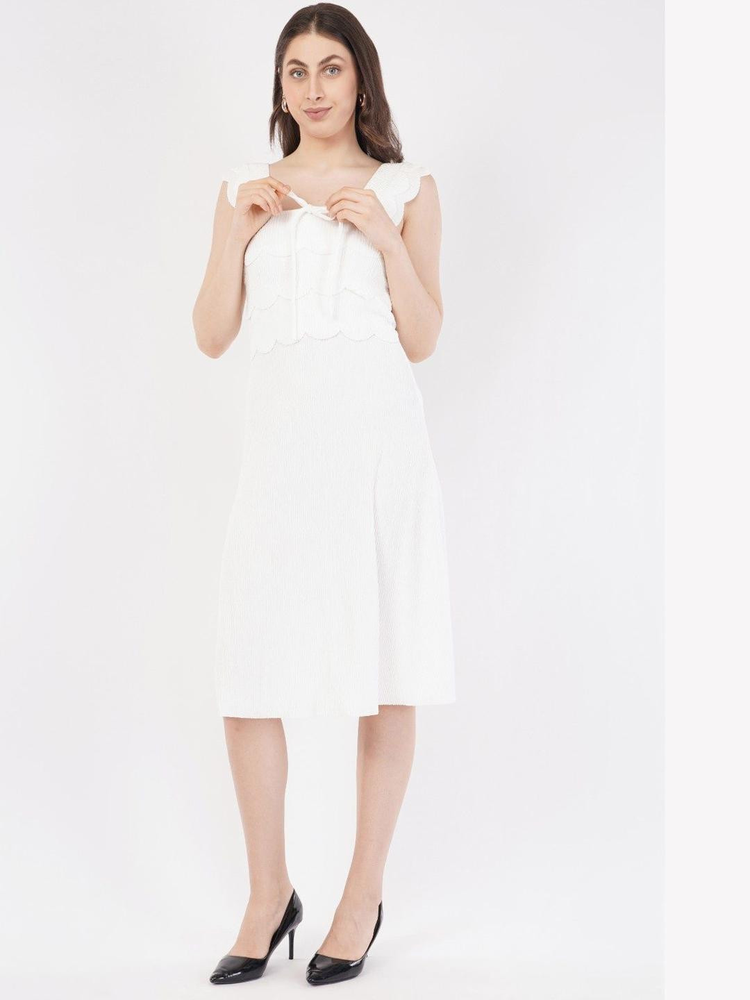 Deshi Girl Square Neck Sleeveless A-Line Dress