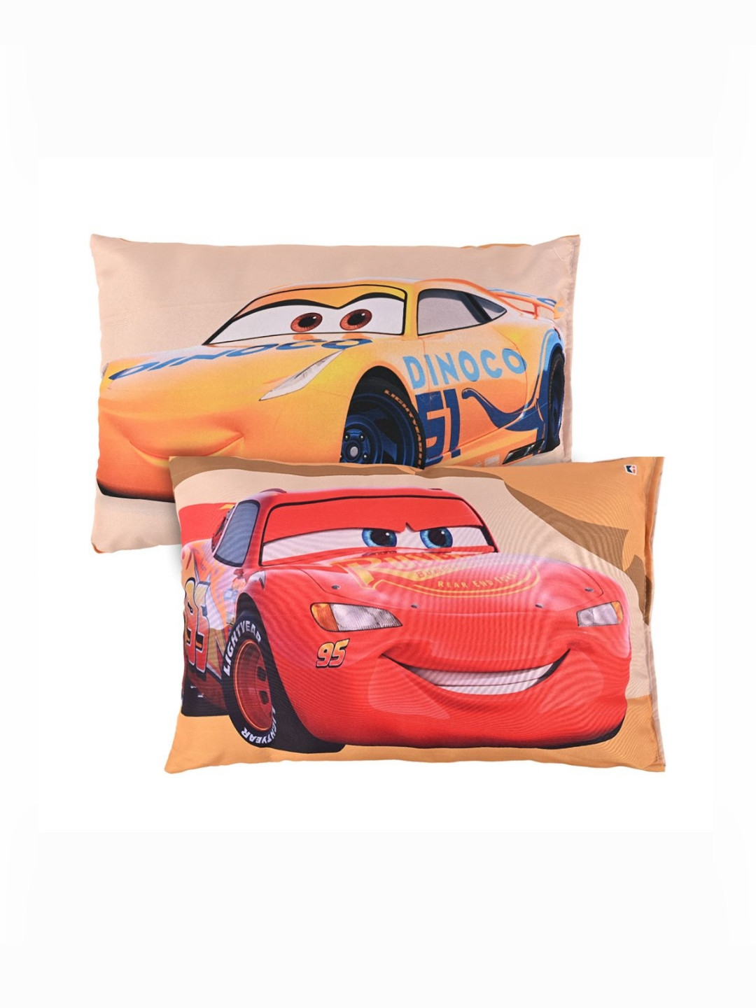YK Red And Yellow 2 Pieces Cartoon Characters Printed Baby Pillows