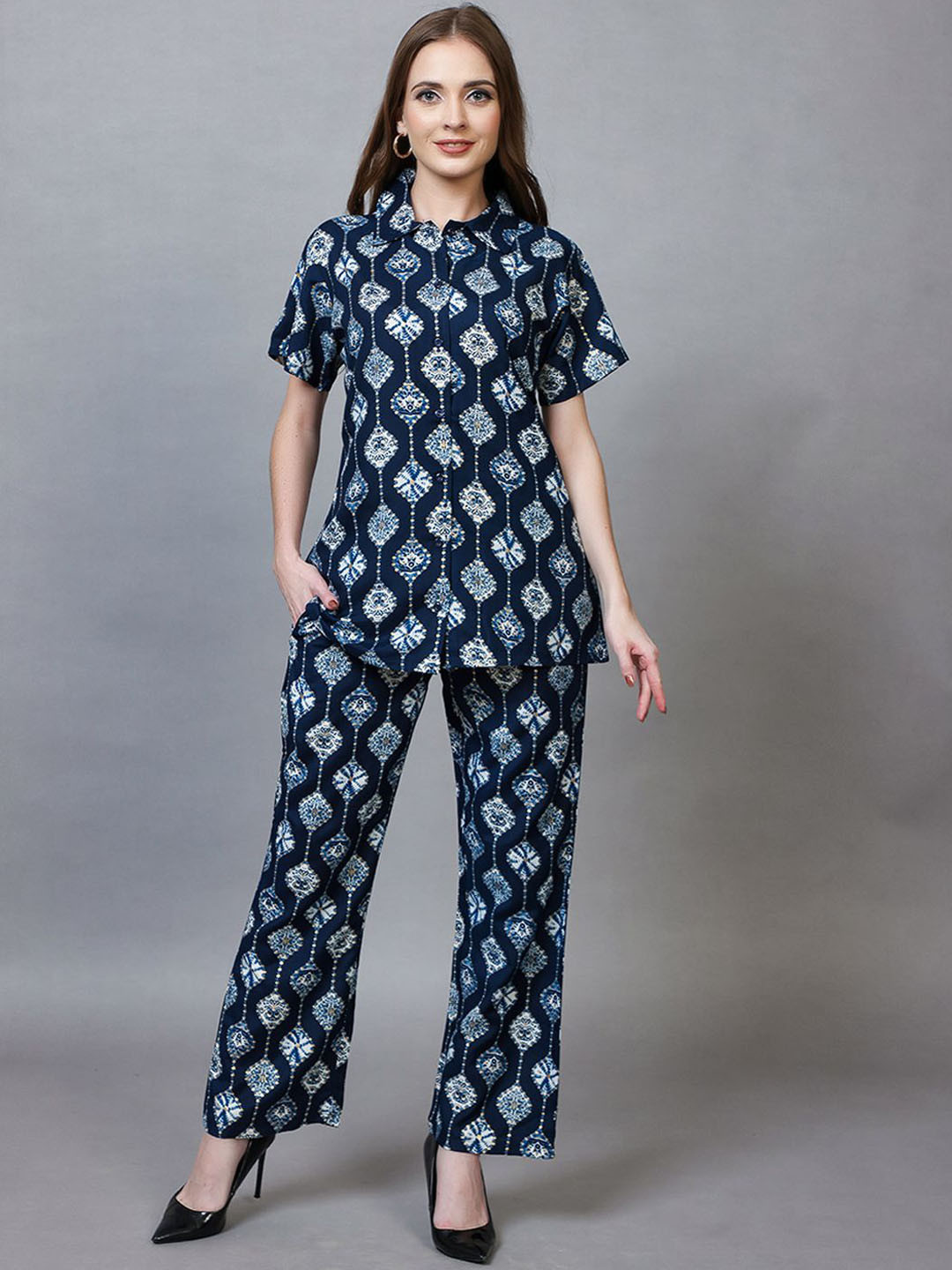 CLINT Printed Shirt With Trousers Co-Ords