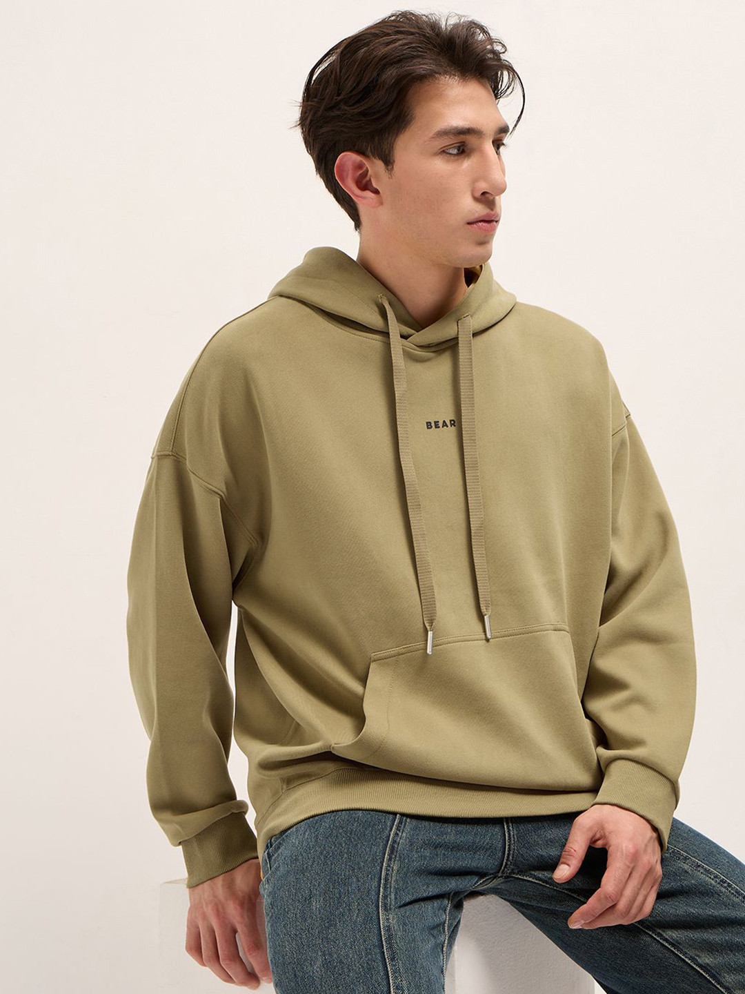 THE BEAR HOUSE Men Hooded Kangaroo Pocket Sweatshirt