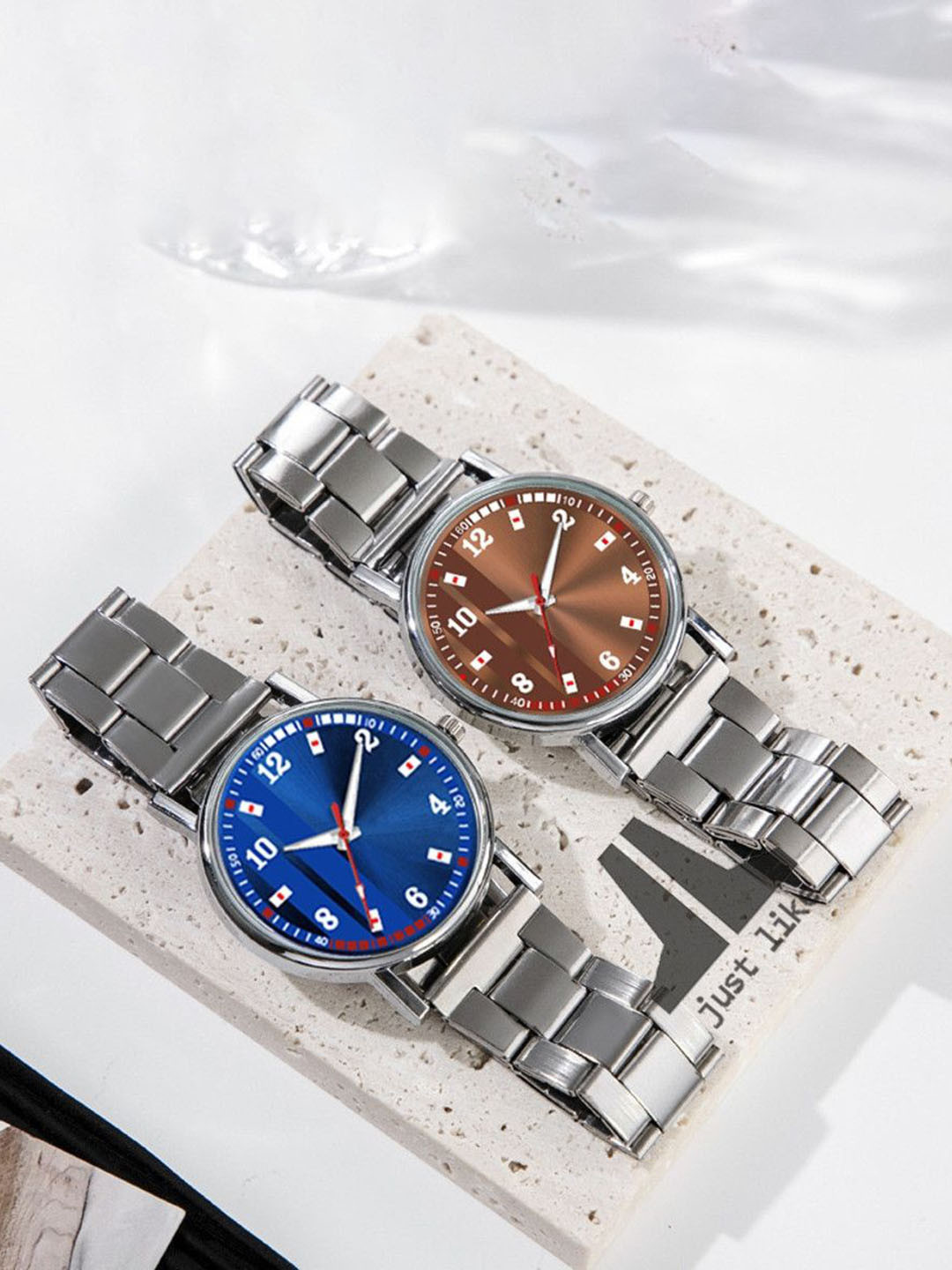 JUST LIKE Unisex Pack Of 2 Bracelet Style Straps Analogue Watch WATFNUYPRYZRC8EG