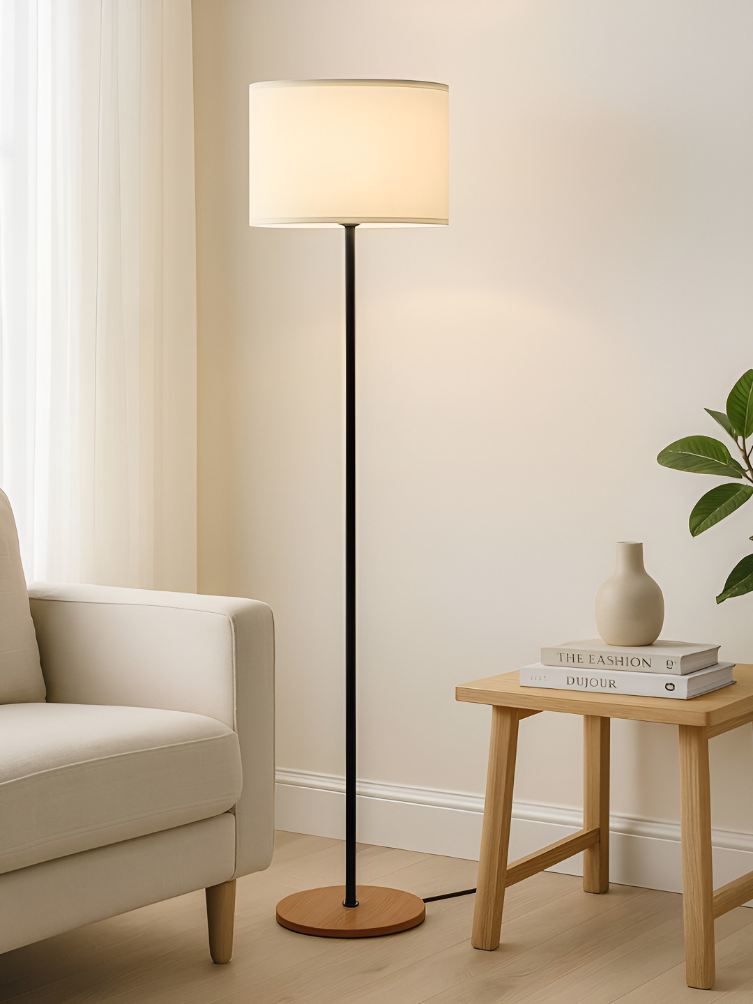 Homesake Off White Mid-Century Pole Lamp