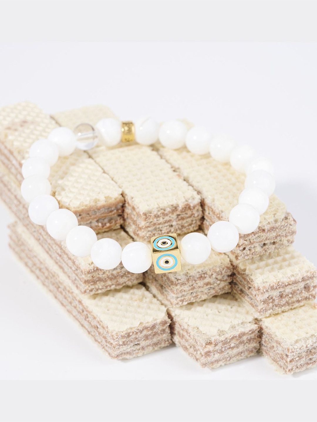 Stone Story By Shruti Unisex Sterling Silver Opal Handcrafted Rhodium-Plated Bracelet