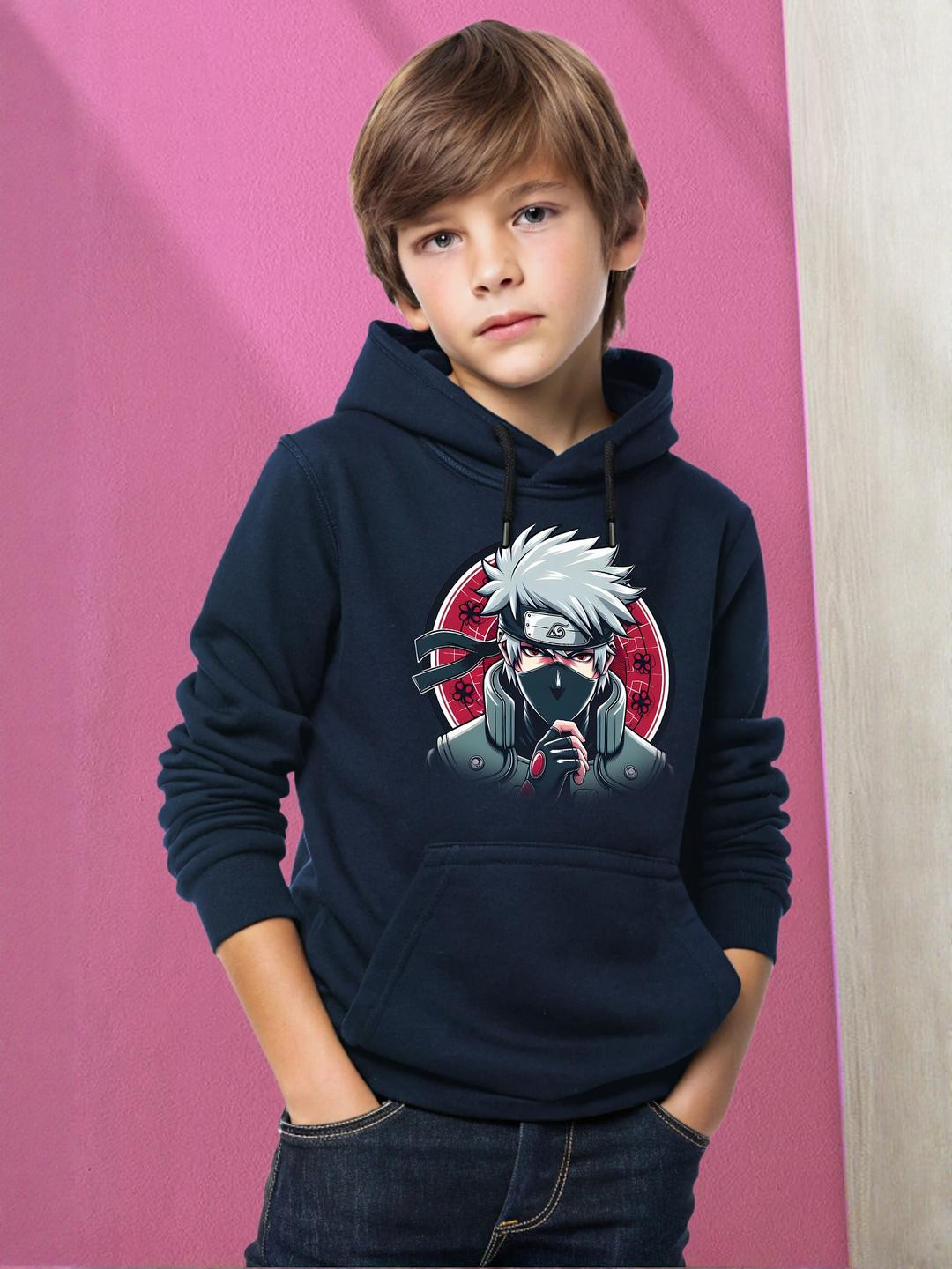 LONDON STREETS Boys Kakashi Graphic Printed Sweatshirt