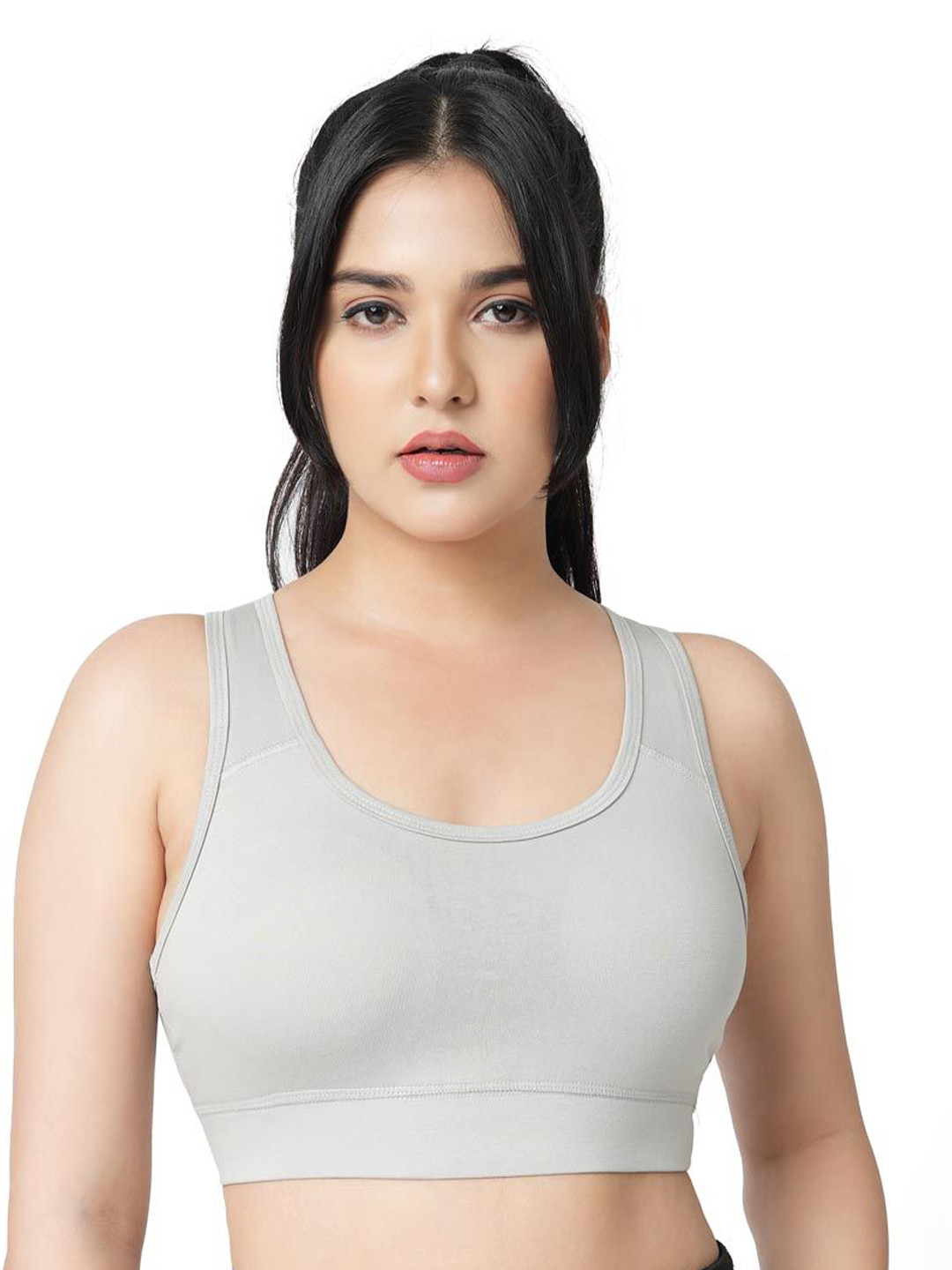 SHOPPY VILLA Women Bra Full Coverage Non Padded Racerback Slip-on Workout Sports Bra