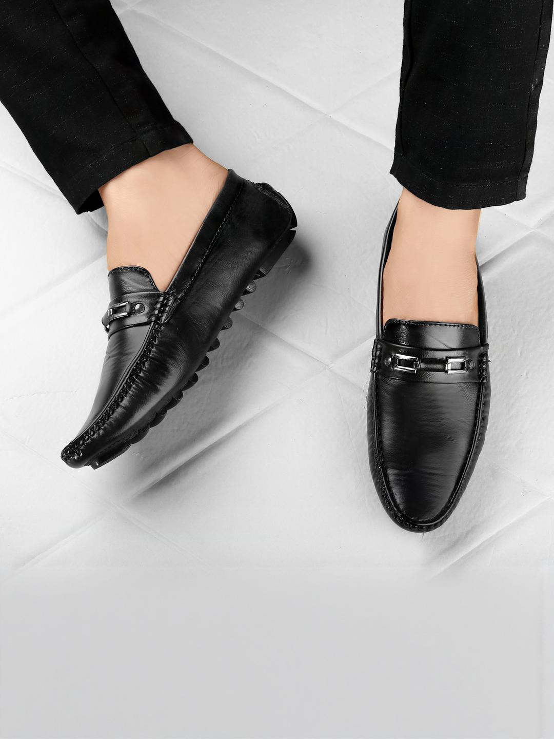 jetfighter Black Synthetic Leather Casual Shoes