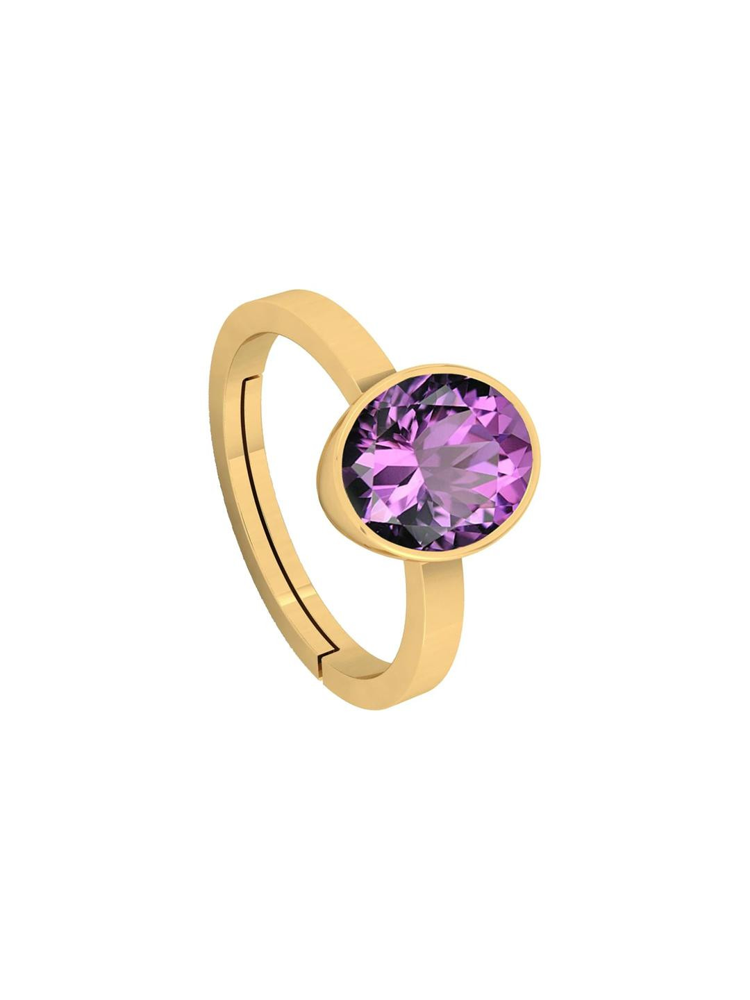 Barmunda gems Men's Purple Brass Finger Ring