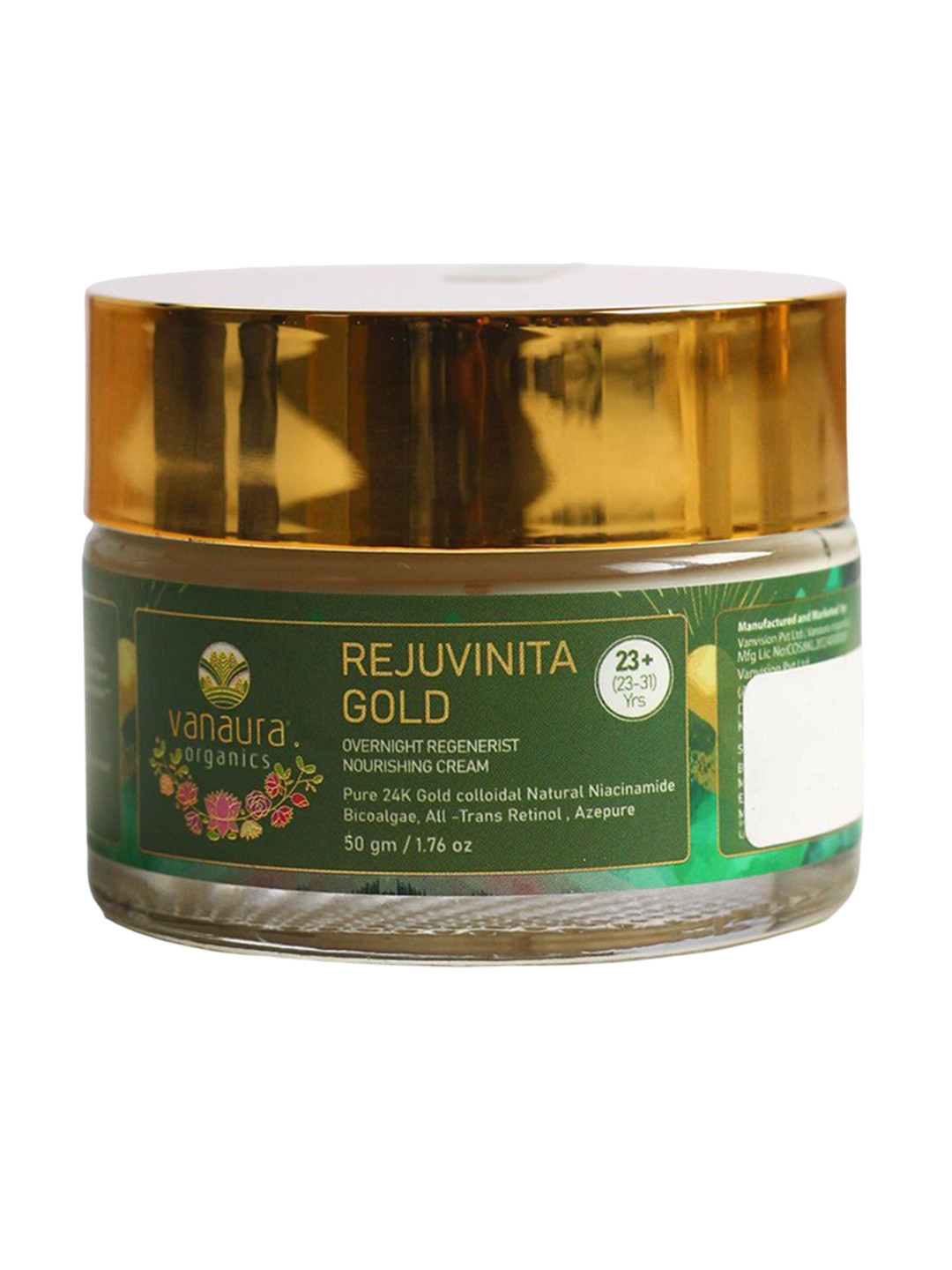 Vanaura Organics 23+ Overnight Regenerist Nourishing Cream  - 50g