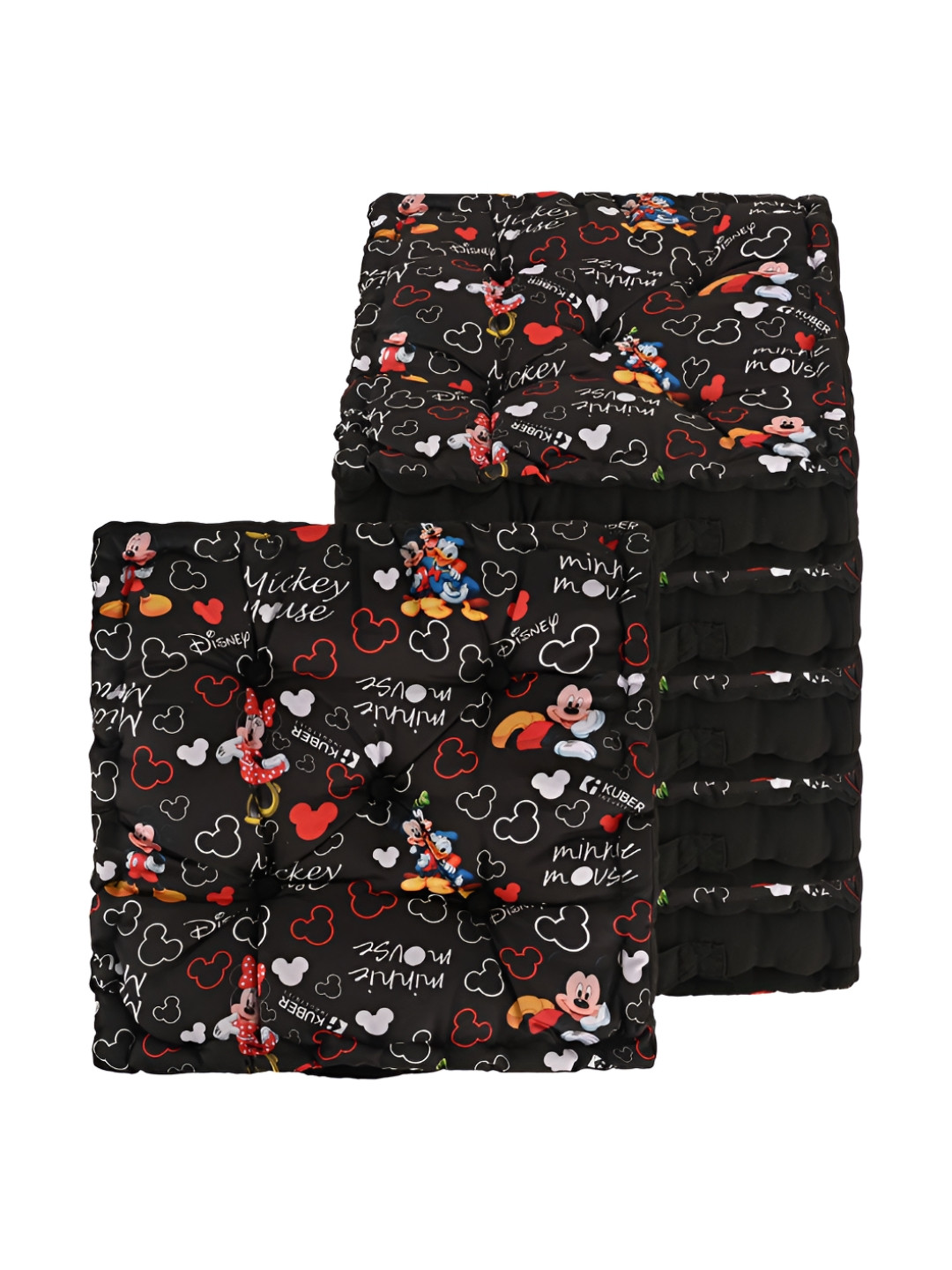 YK 6-Pcs Black & White Disney Printed Chair & Hip Support