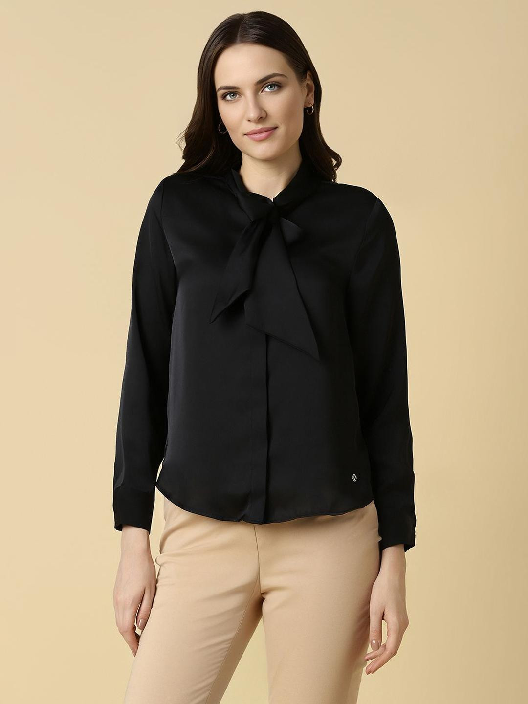 Allen Solly Woman Built-Up Collar Formal Shirt