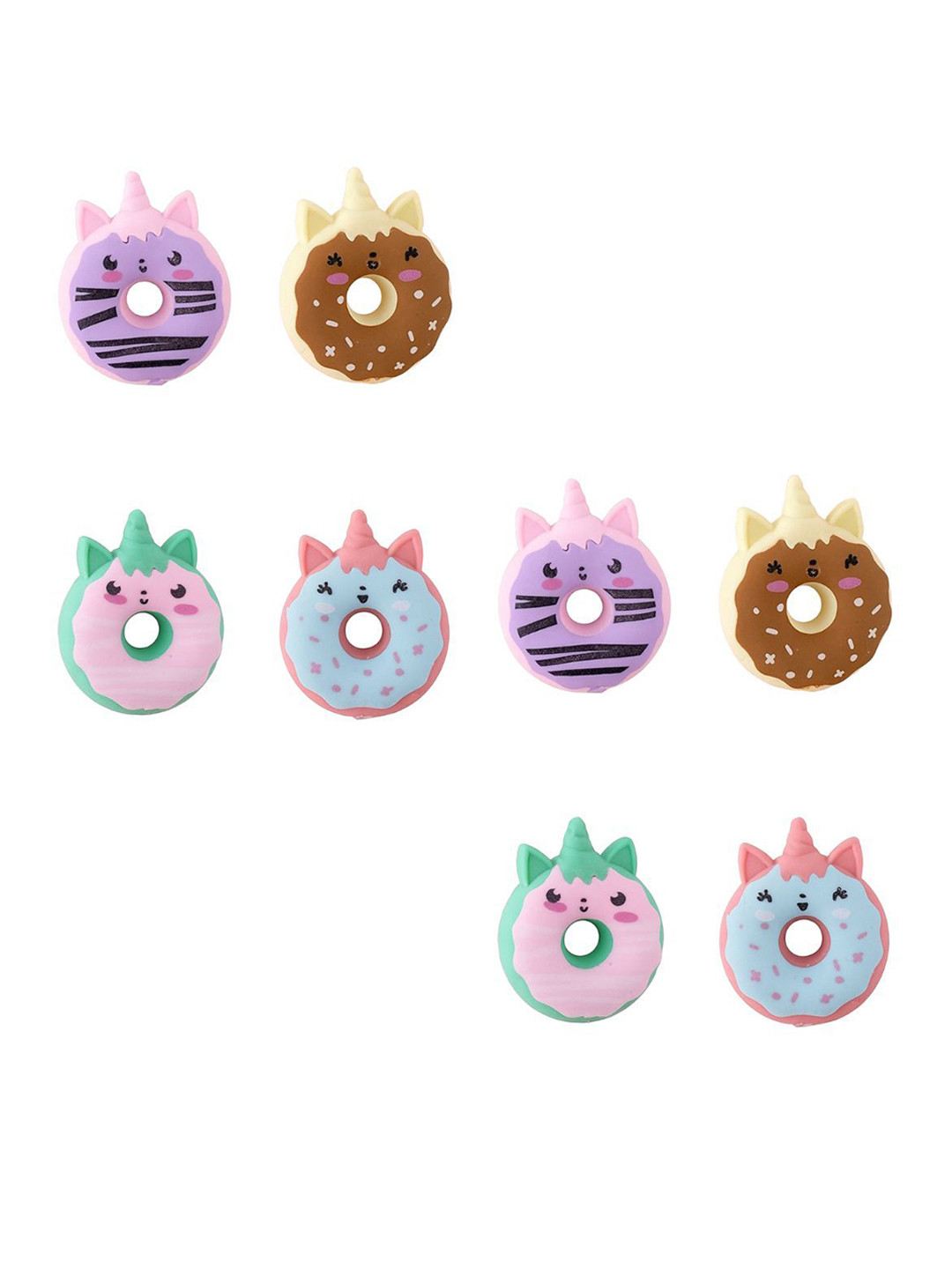 Kalra Magic 8 Pieces Donut Erasers Stationery
