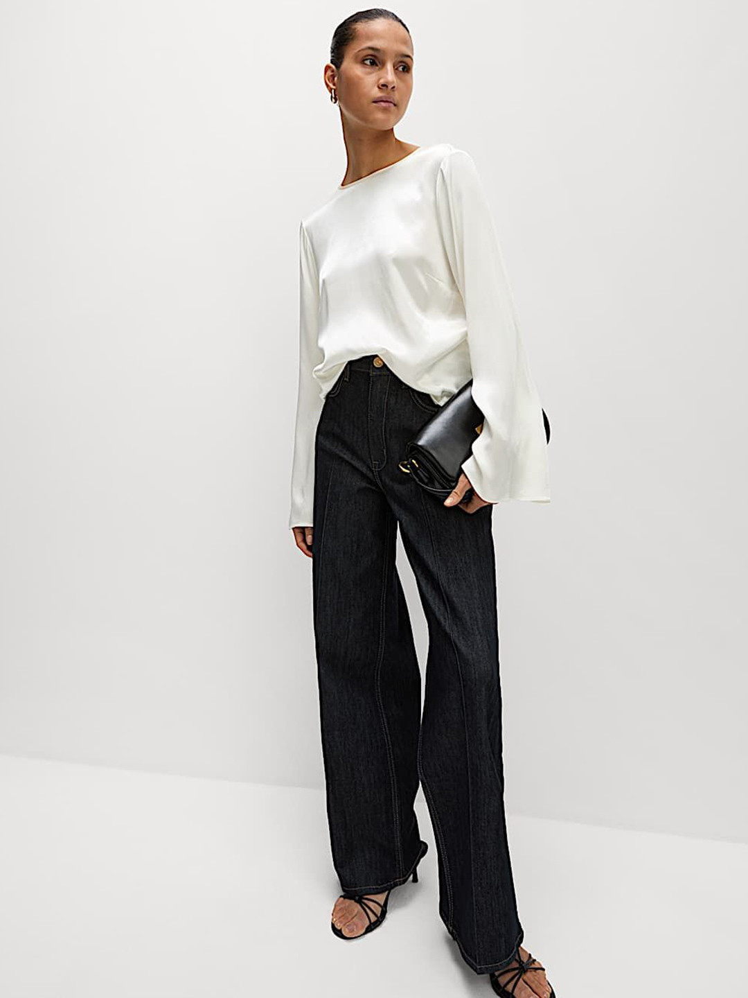 Marks & Spencer Women Bell Sleeve Styled Back Top